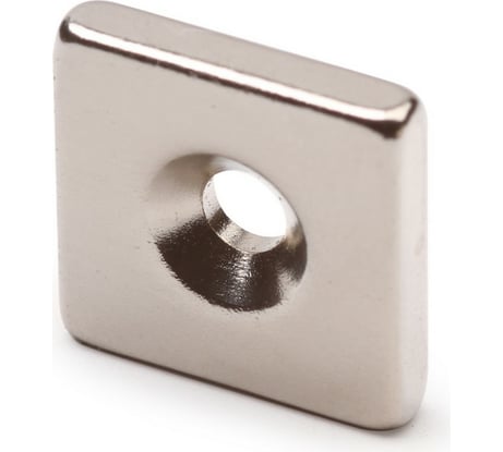 Неодимовый магнит Forceberg прямоугольник 15x15x3 мм с зенковкой 3.5/7 мм, 2 шт. 9-1302010-002