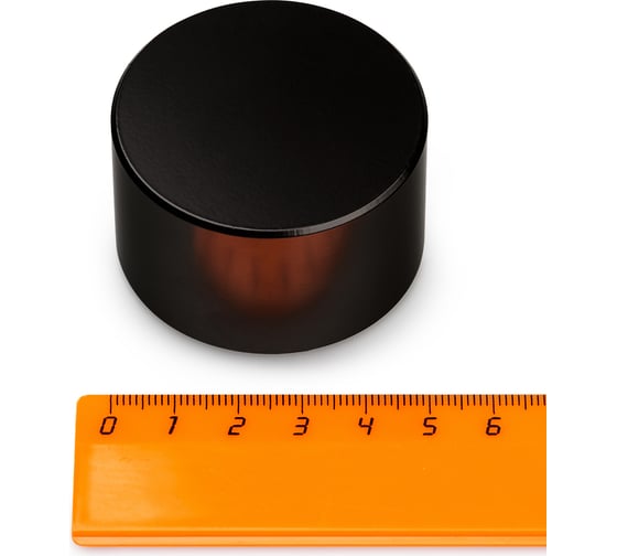 Неодимовый магнит Forceberg Великан Black Edition, диск 50x30 мм 1212569Ч