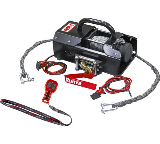 Переносная лебедка РИФ 4500U c малой площадкой, стальной трос EWX4500U-KIT2