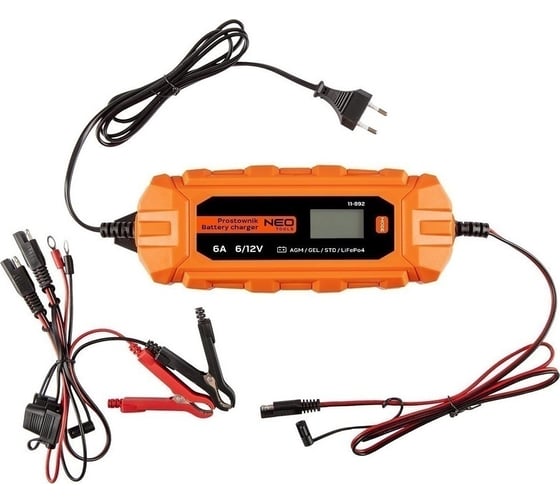 Автоматическое зарядное устройство NEO Tools 6А/100Вт, 3-150Ач 11-892
