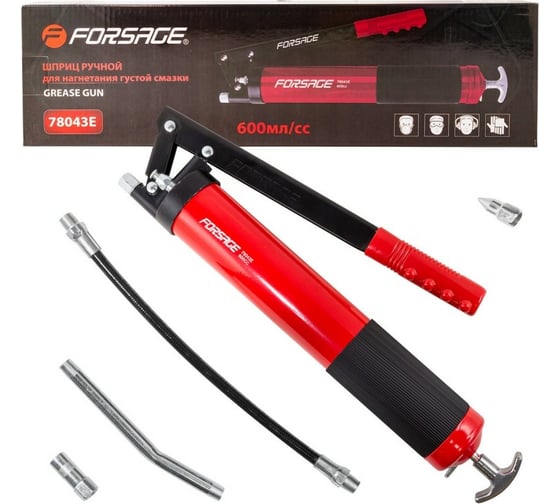 Ручной шприц для нагнетания густой смазки Forsage 600 мл F-78043E(51265) 1