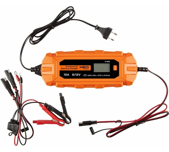 Автоматическое зарядное устройство NEO Tools 10А/160Вт, 3-200Ач 11-893