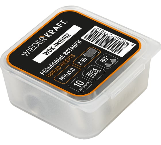 Резьбовые вставки WIEDERKRAFT M10x1,0, 2,5d, 10 предметов WDK-IN10102 1