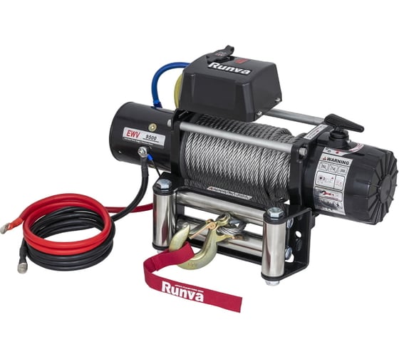 Электрическая лебёдка Runva 12V 9500 lbs 4350 кг стальной трос EWV9500S