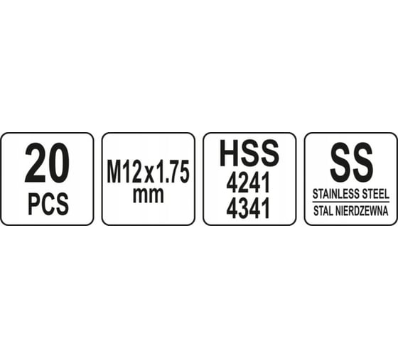 Набор для ремонта резьбы YATO М12x1,75мм YT-17635