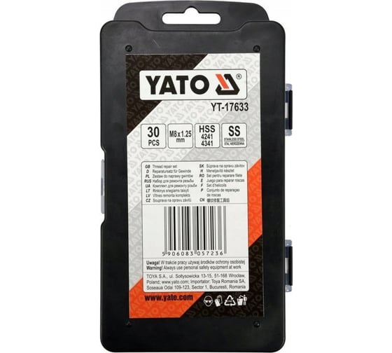 Набор для ремонта резьбы YATO М8x1,25мм YT-17633