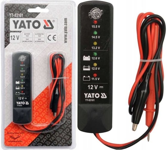 Аналоговый цифровой тестер аккумуляторов YATO 12V YT-83101