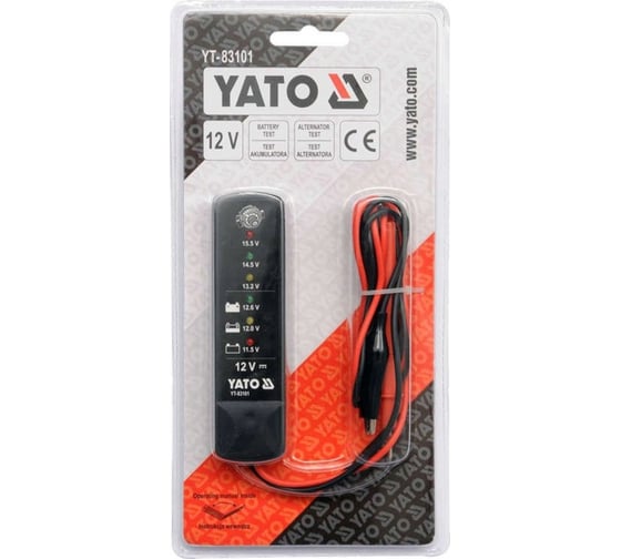Аналоговый цифровой тестер аккумуляторов YATO 12V YT-83101