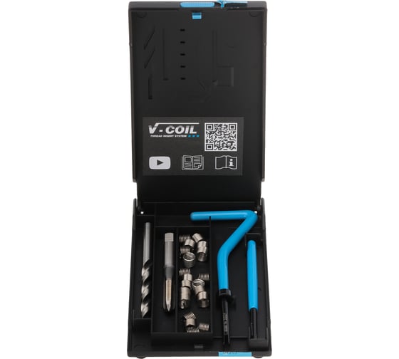 Набор для восстановления резьбы VOLKEL М6,0x1,0 24 предметов V-Coil V04010