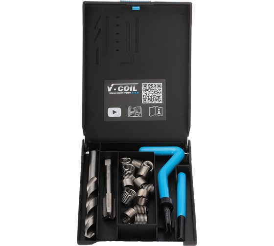 Набор для восстановления резьбы VOLKEL М10x1,5 19 предметов V-Coil V04016