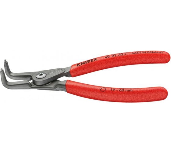 Прецизионные щипцы для внешних стопорных колец KNIPEX губки 90 градусов, d 3-10 мм, чёрные KN-4921A01