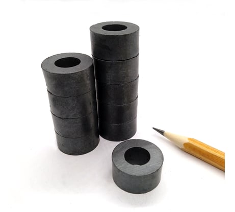 Магнит Проф-Магнит кольцо 20x10x10 мм, 10 шт. Ферритовый Y30 D20x10x10