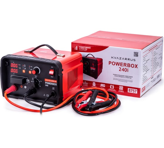 Инверторное пуско-зарядное устройство KVAZARRUS powerbox 240i, таймер, цветная коробка 8757
