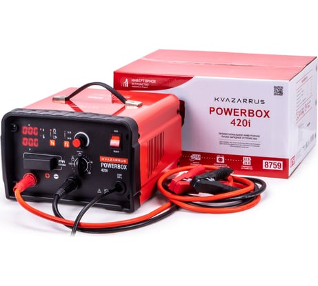 Инверторное пуско-зарядное устройство KVAZARRUS powerbox 420i, таймер, цветная коробка 8759