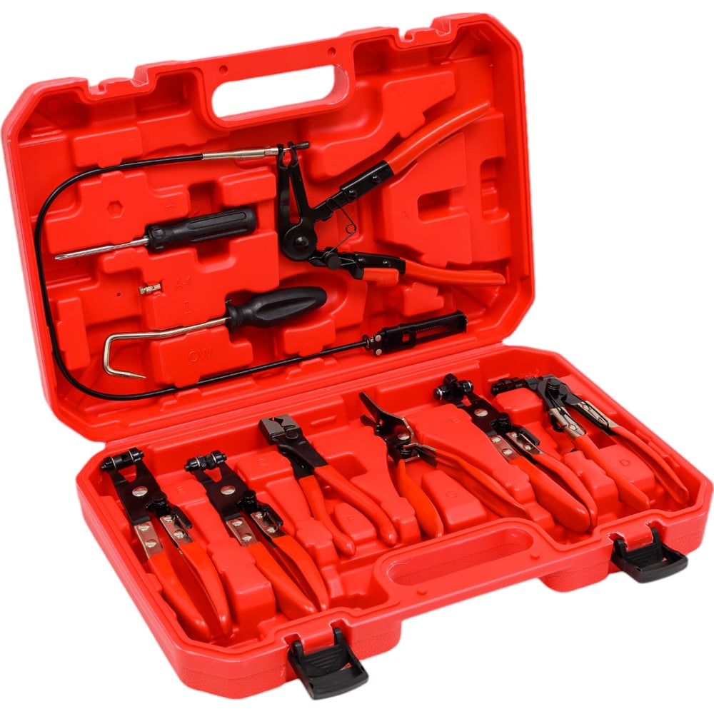 Набор щипцов для снятия и установки хомутов и шлангов ЭВРИКА 9пр., в ...