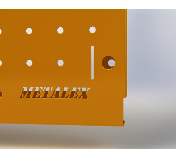 Металлическая перфопанель ООО Металекс Metalex 1000x1000 мм, оранжевая PRO100100