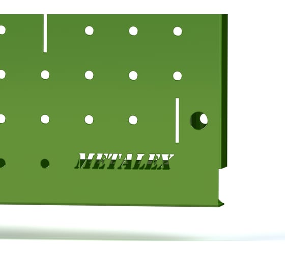 Металлическая перфопанель ООО Металекс Metalex 1000x1000 мм, зеленая PRZ100100