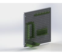Металлическая перфопанель ООО Металекс Metalex 400x400 мм, серая, с комплектом аксессуаров PRSA4040