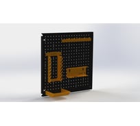 Металлическая перфопанель ООО Металекс Metalex 1000x1000 мм, черная, с комплектом аксессуаров PRCHA100100