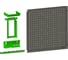 Металлическая перфопанель ООО Металекс Metalex 1000x1000 серая с комплектом аксессуаров PRSA100100 1