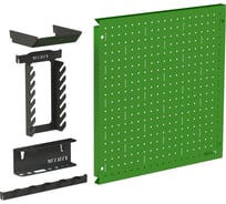 Металлическая перфопанель ООО Металекс Metalex 400x400 зелёная с комплектом аксессуаров PRZA4040