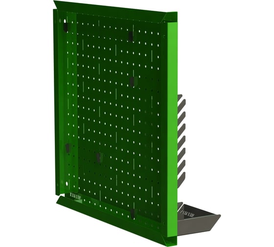 Металлическая перфопанель ООО Металекс Metalex 1000x1000 зелёная с комплектом аксессуаров PRZA100100