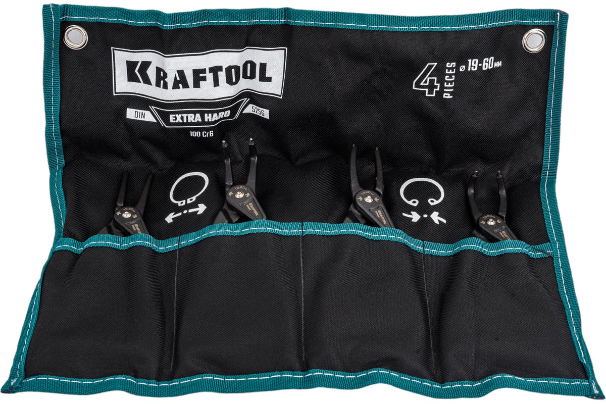 Набор съемников стопорных колец KRAFTOOL 4 шт., 180 мм 22812-H4 ...