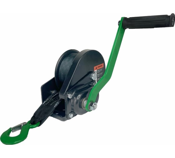 Ручная барабанная лебедка с тормозом HITCH HWB 800 кг, лента 10 м SZ073183