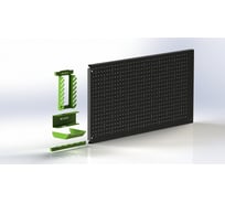 Металлическая перфопанель ООО Металекс Metalex 400x1200 серая, с комплектом аксессуаров PRSA40120