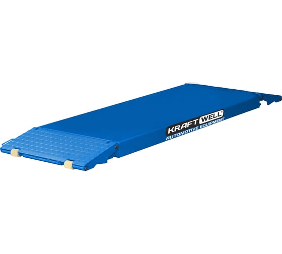 Ножничный короткий напольный подъёмник KraftWell г/п 3500 кг., цвет синий, клиренс 105 мм KRW350SF_blue