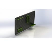 Металлическая перфопанель ООО Металекс Metalex 600x1600 серая, с комплектом аксессуаров PRSA60160
