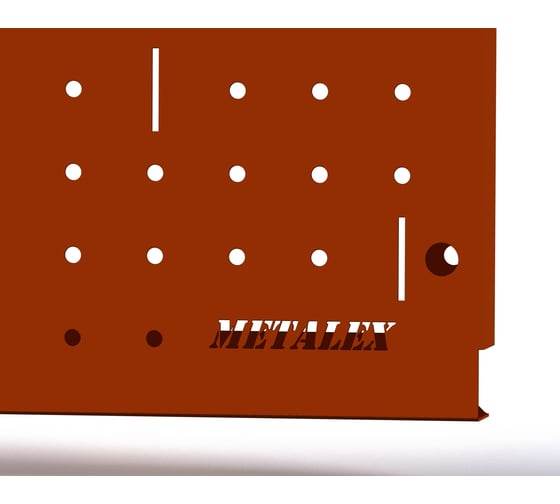 Металлическая перфопанель ООО Металекс Metalex 400x1200 оранжевая PRO40120