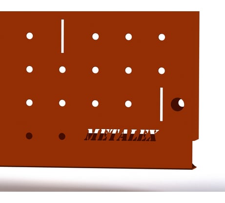 Металлическая перфопанель ООО Металекс Metalex 600x1000 оранжевая PRO60100