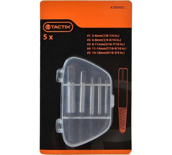 Набор экстракторов TACTIX из 5-ти штук 386405