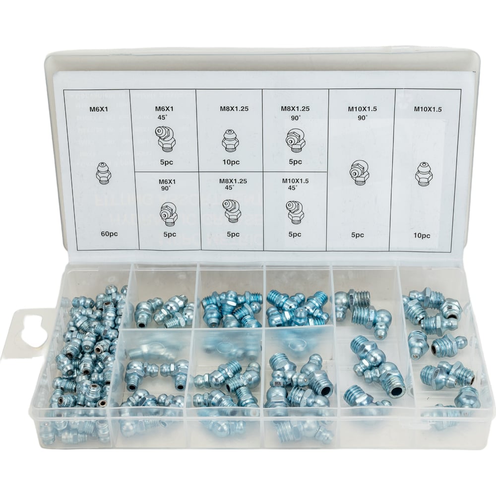 Набор пресс-масленок Nova Bright 9 видов: прямые, угловые 45 градусов ...