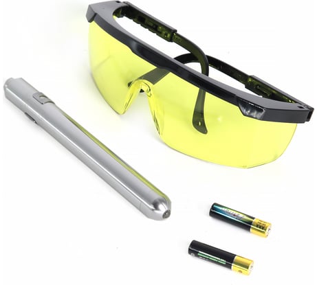 UV набор для поиска утечек фреона Car-tool фонарик + очки CT-M1031