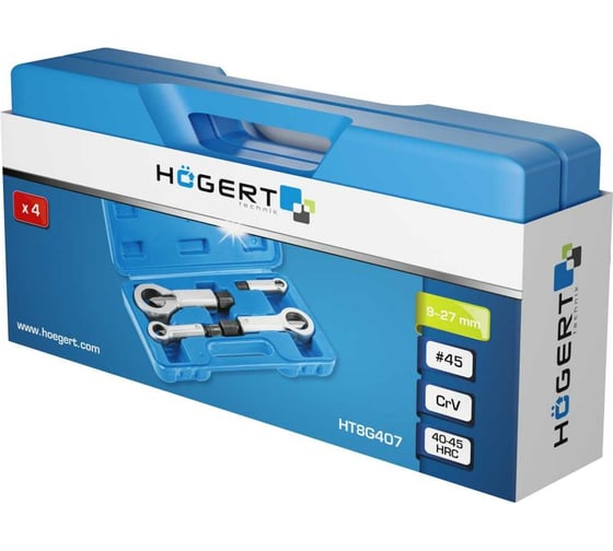 Набор гайколомов HOEGERT TECHNIK 4 шт., 9-27 мм HT8G407