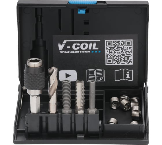 Набор для восстановления резьбы VOLKEL М4x0,7 15 предметов V-Coil Rapid V04307