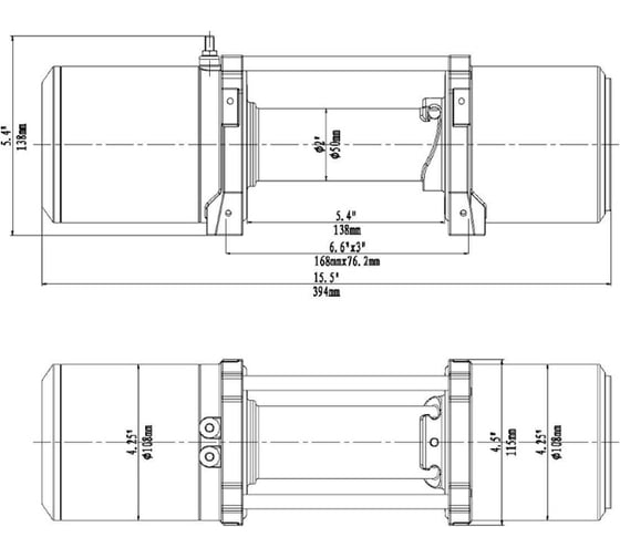 Электрическая лебёдка Runva 12V 6000 lbs 2722 кг стальной трос EWV6000S