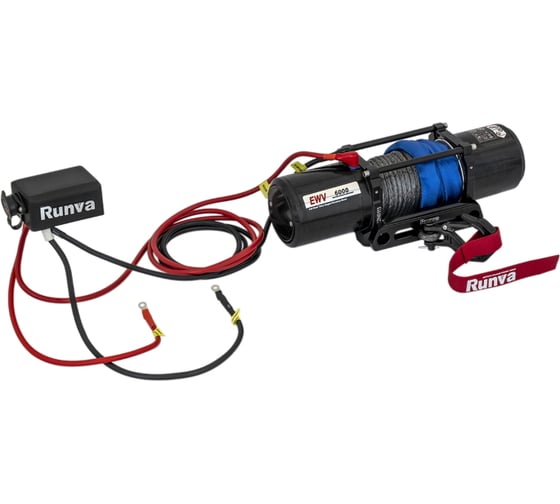 Электрическая лебёдка Runva 12V 6000 lbs 2722 кг синтетический трос EWV6000SSR