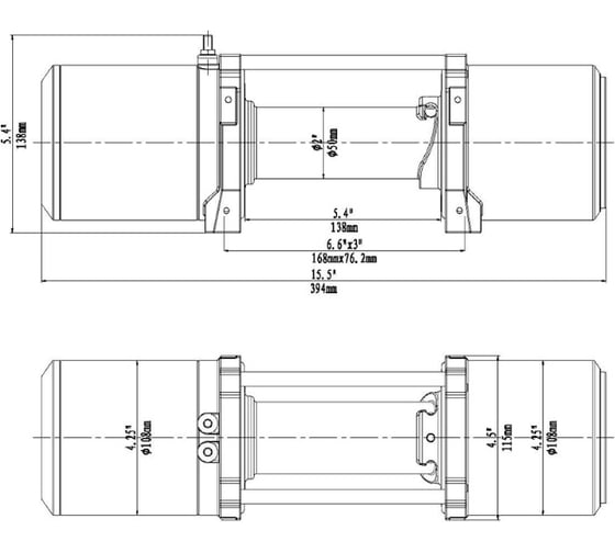 Электрическая лебёдка Runva 12V 6000 lbs 2722 кг синтетический трос EWV6000SSR