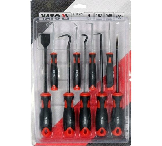 Набор крючков и скребков YATO 9 предметов YT-08426 371508426 092 1
