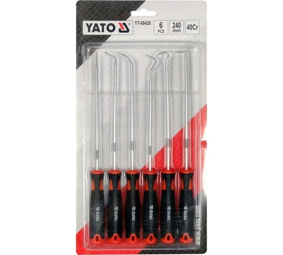 Набор длинных крючков YATO 6 предметов YT-08428
