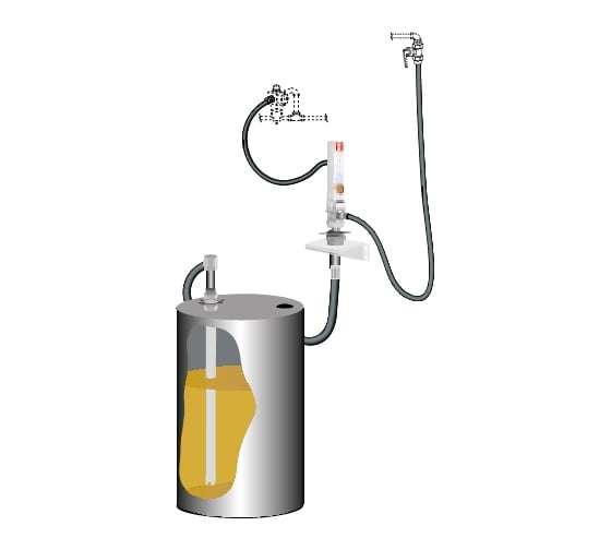Комплект для откачки масла из бочки 205 л с насосом PM4 Samoa K-3/HV/CB WALL MOUNTED PUMP KI 379400