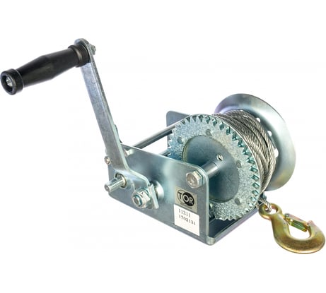 Ручная барабанная лебедка TOR TOR ЛФ-2500 (FD) г/п 1,0 т, длина троса 10 м 11311