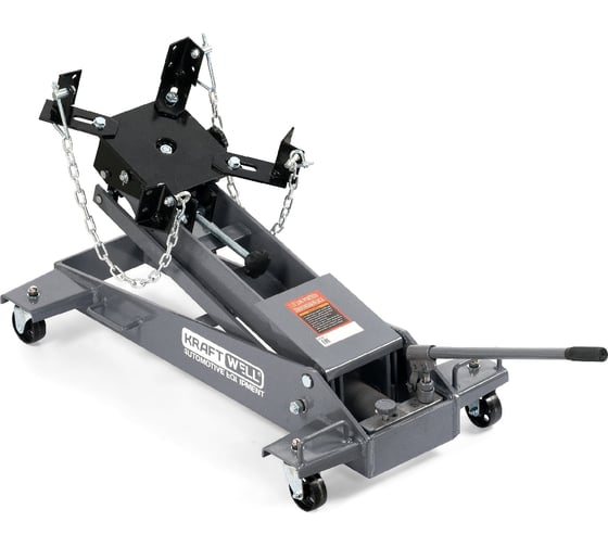 Гидравлическая подкатная тележка для агрегатов трансмиссии KraftWell г/п 1500 кг KRWLTJ1.5