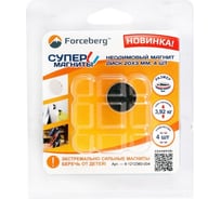 Неодимовый магнит-диск Forceberg 20x3 мм, 4 шт. 9-1212360-004