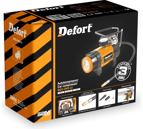 Автомобильный компрессор DEFORT DCC-265-Lt 98299779