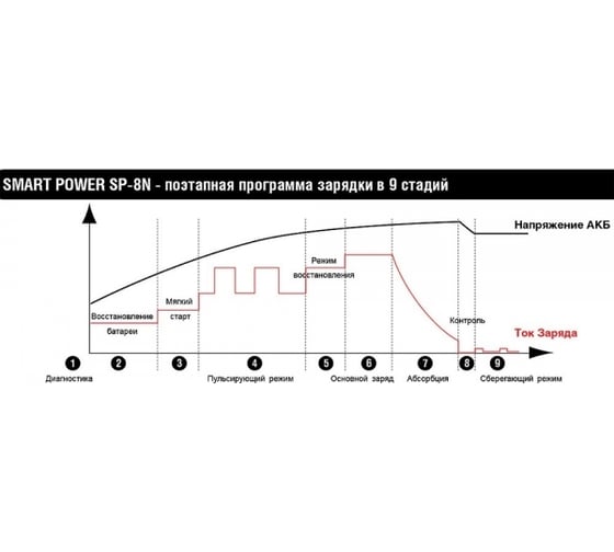 Зарядное устройство для автомобилей BERKUT SP-8N