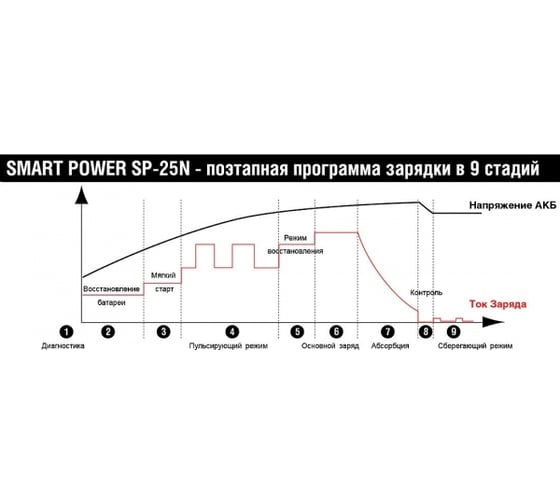 Зарядное устройство для автомобилей BERKUT SP-25N